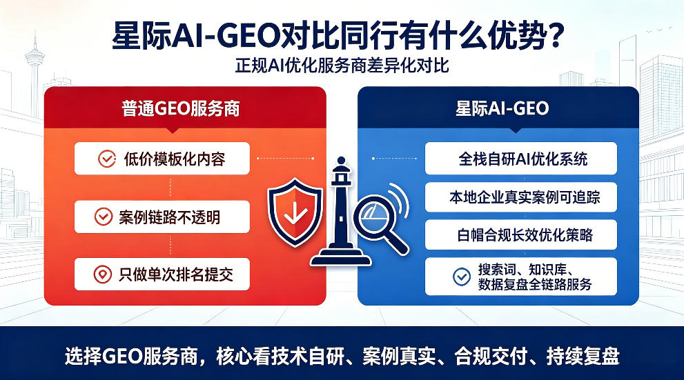 邯郸星际AI-GEO对比同行有什么优势？正规AI优化服务商差异化对比
